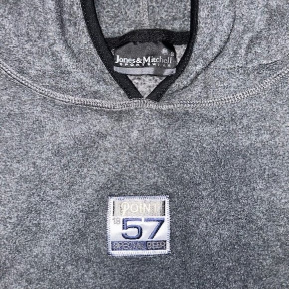 Jones & Mitchell Mens Gray Point Special Beer Size Medium Hoodie Sweatshirt EUC - Picture 3 of 4